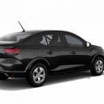 Black Dacia Logan for rent in Tangier Morocco