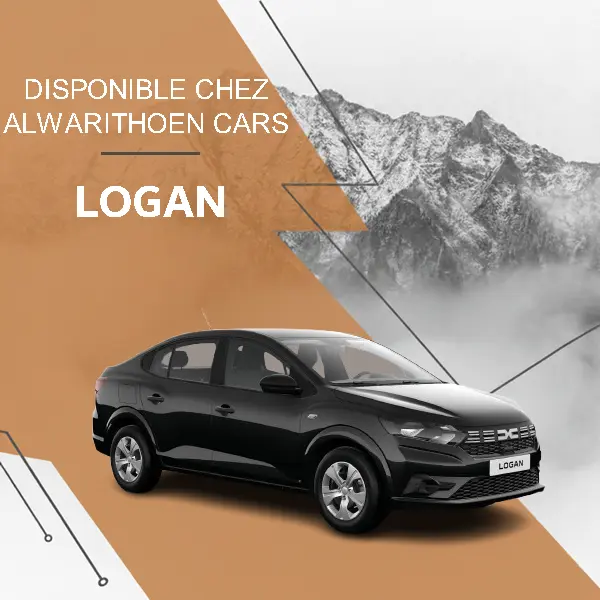 Location Dacia Logan noire à Tanger - Berline familiale économique chez ALWARITHOEN Cars