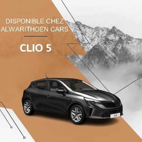 Location Renault Clio 5 Gris Schiste à Tanger